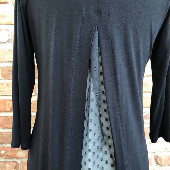 Kim & MIA Black Top with Sheer Back Tunic - Picture 5 of 8